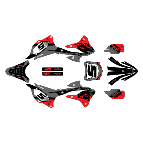 kawasaki kx112 graphics kit 2022-2025 venom series red