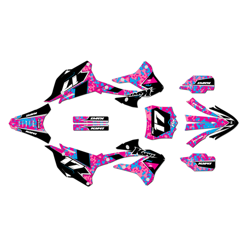 kawasaki kx112 graphics kit 2022-2025 warfare series magenta