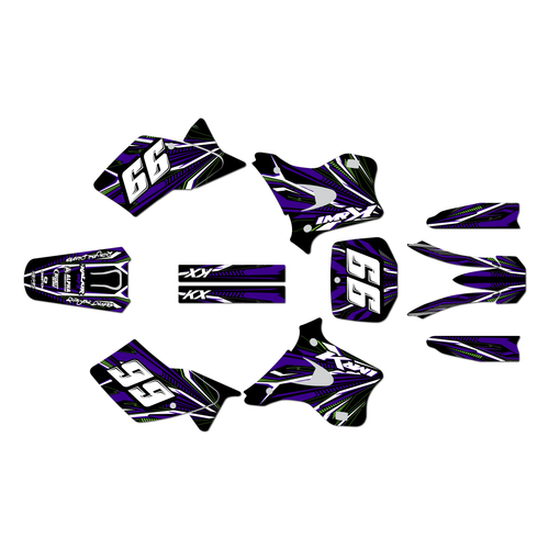 kawasaki kx125 graphics kit 1995-1998 prime series purple