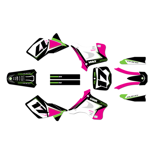 kawasaki kx250 graphics kit 1995-1998 stellar series magenta