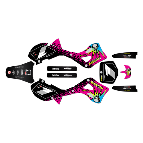 kawasaki kx250 graphics kit 1999-2002 lancaster series magenta