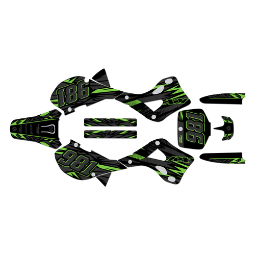 kawasaki kx125 graphics kit 1999-2002 twitch series green