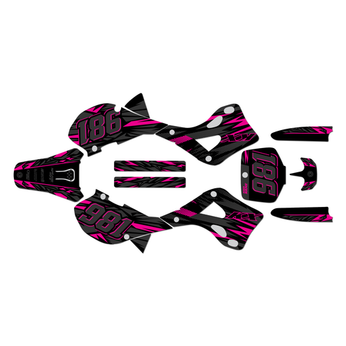 kawasaki kx125 graphics kit 1999-2002 twitch series magenta