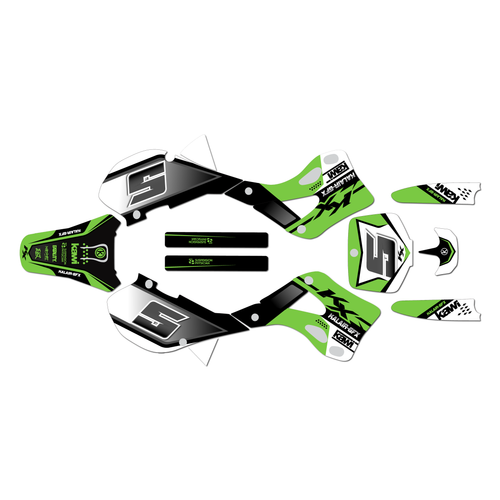 kawasaki kx125 graphics kit 1999-2002 venom series green