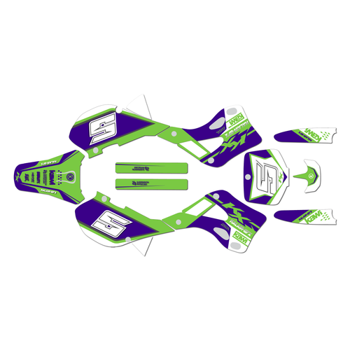 kawasaki kx125 graphics kit 1999-2002 venom series purple