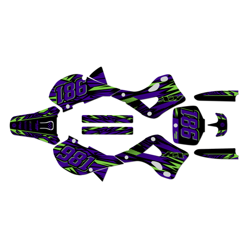 kawasaki kx250 graphics kit 1999-2002 twitch series purple