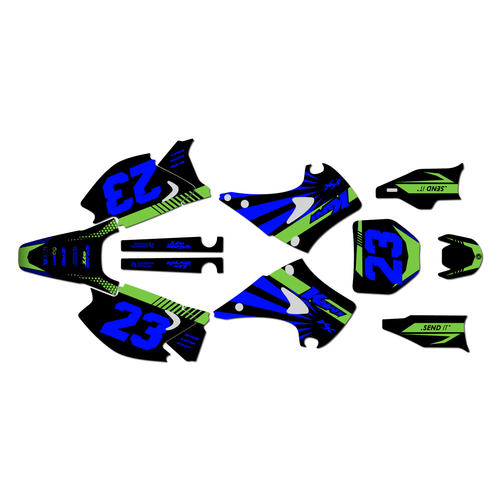 kawasaki kx125 graphics kit 2003-2008 fh series blue