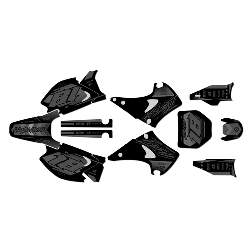 kawasaki kx250 graphics kit 2003-2008 rebel series smoke