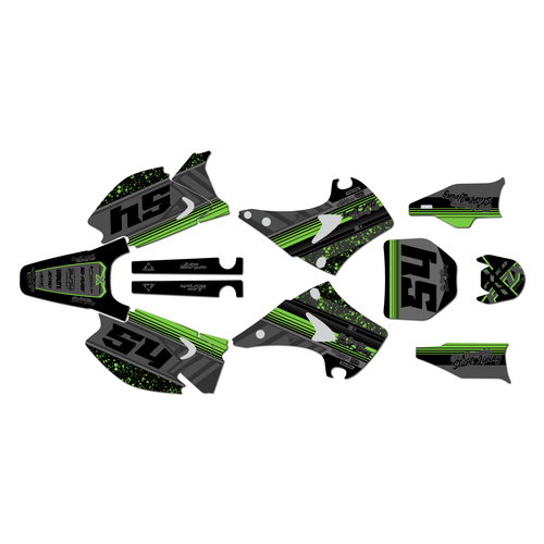 kawasaki kx250 graphics kit 2003-2008 split series green-shift