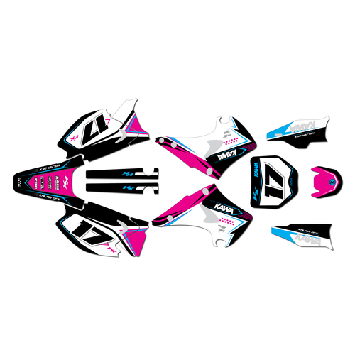 kawasaki kx250 graphics kit 2003-2008 stellar series magenta