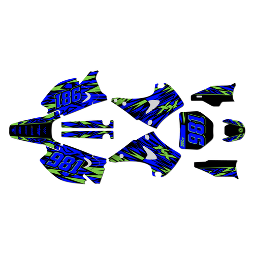 kawasaki kx125 graphics kit 2003-2008 twitch series blue