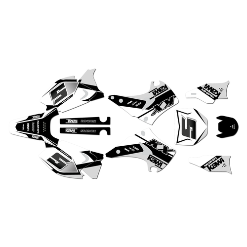 kawasaki kx250 graphics kit 2003-2008 venom series white