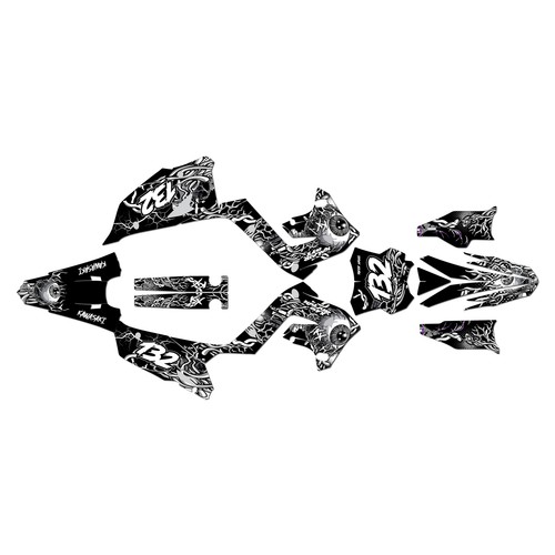 kawasaki kx250p graphics kit 2003-2008 core series white