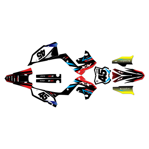 kawasaki kx125p graphics kit 2003-2008 division series red