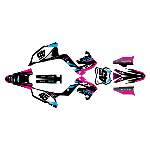 kawasaki kx125p graphics kit 2003-2008 division series magenta