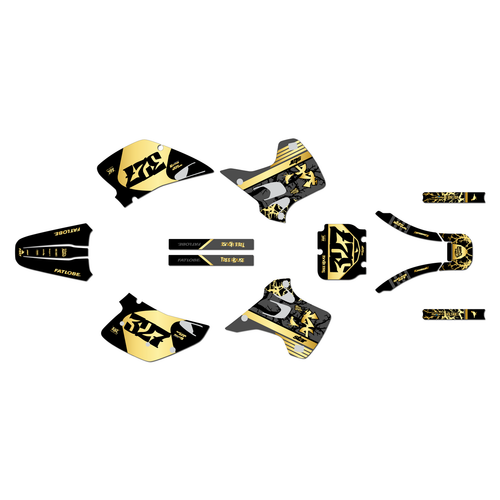 kawasaki kx250 graphics kit 1992-1993 rail series gold