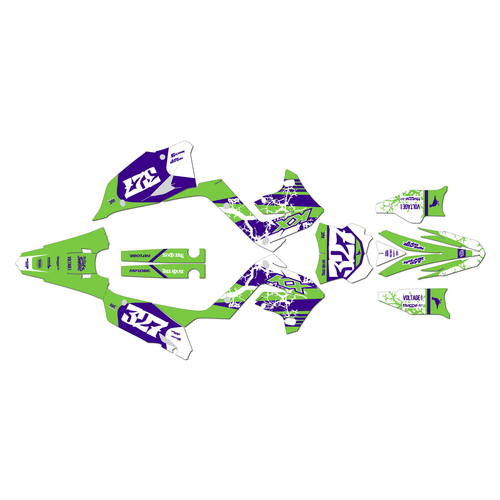 kawasaki kx250p graphics kit 2003-2008 rail series purple