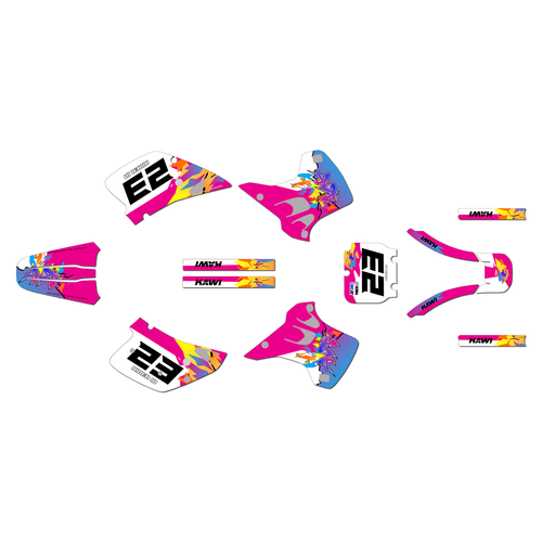 kawasaki kx250 graphics kit 1992-1993 throwback series magenta