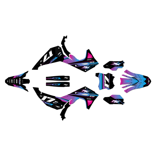 kawasaki kx250 graphics kit 2025-2026 axis series magenta