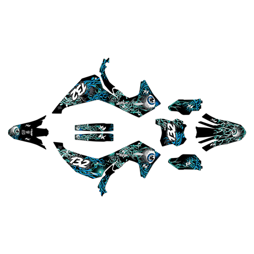 kawasaki kx250 graphics kit 2025-2026 core series teal