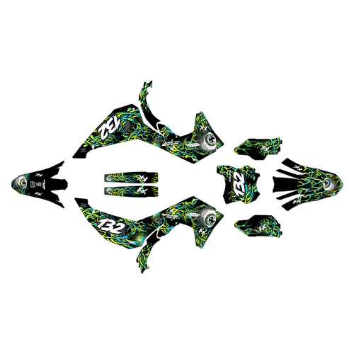 kawasaki kx250 graphics kit 2025-2026 core series lime