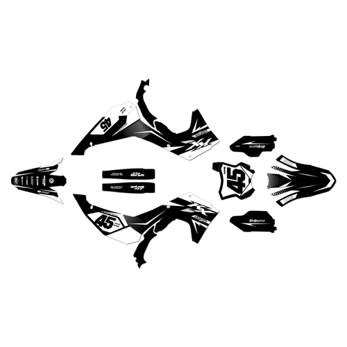 kawasaki kx250 graphics kit 2025-2026 division series white
