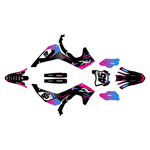 kawasaki kx250x graphics kit 2025-2026 division series magenta