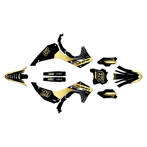 kawasaki kx250 graphics kit 2025-2026 fh series gold