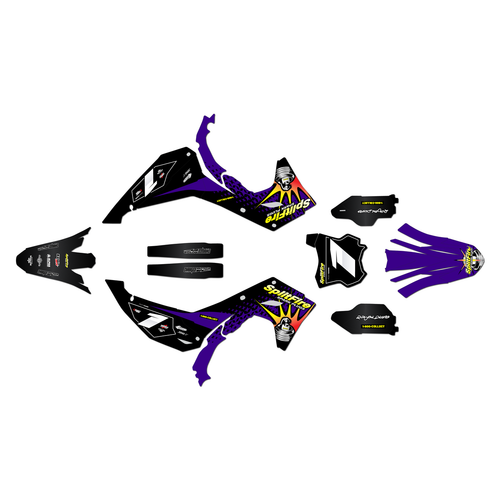 kawasaki kx250x graphics kit 2025-2026 lancaster series purple