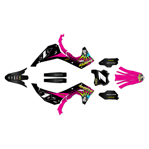 kawasaki kx250 graphics kit 2025-2026 lancaster series magenta
