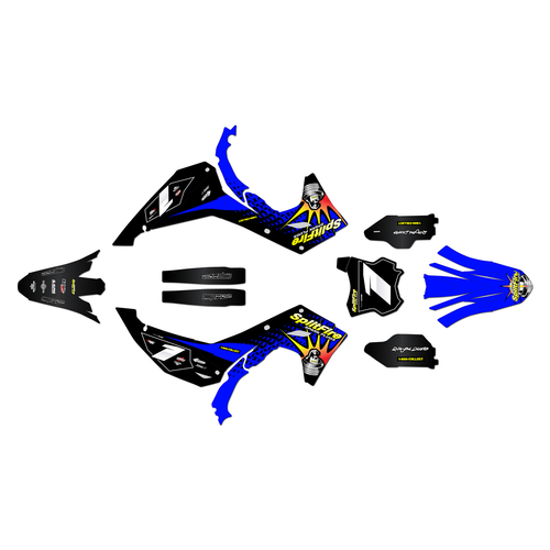 kawasaki kx250 graphics kit 2025-2026 lancaster series blue