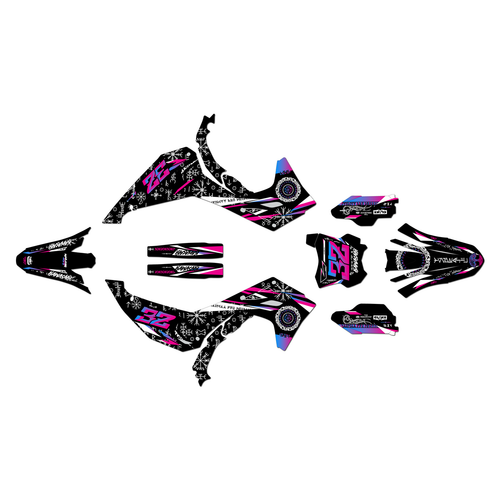 kawasaki kx250x graphics kit 2025-2026 midgard series magenta-shift