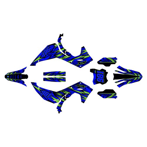 kawasaki kx250 graphics kit 2025-2026 twitch series blue
