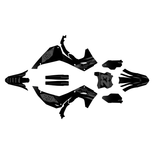 kawasaki kx250x graphics kit 2025-2026 viper series smoke