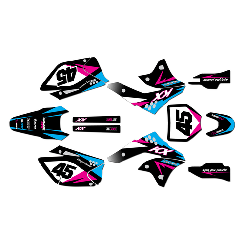 kawasaki kx250f graphics kit 2006-2008 division series magenta
