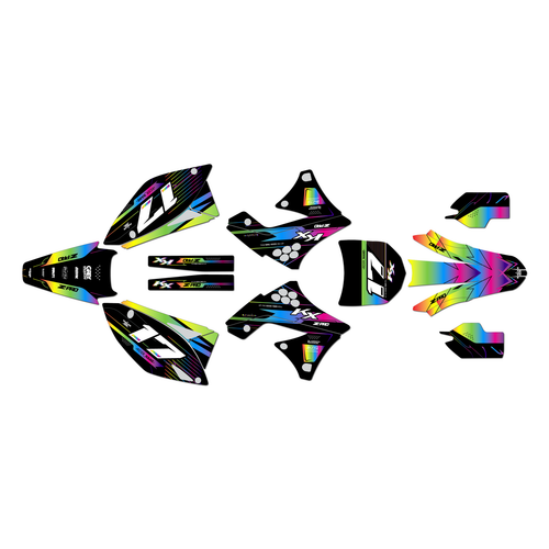 kawasaki kx250f graphics kit 2009-2012 axis series rainbow