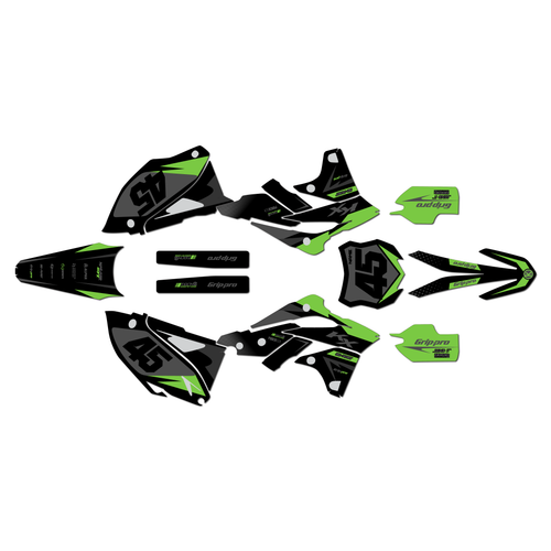 kawasaki kx250f graphics kit 2013-2016 division series green-shift