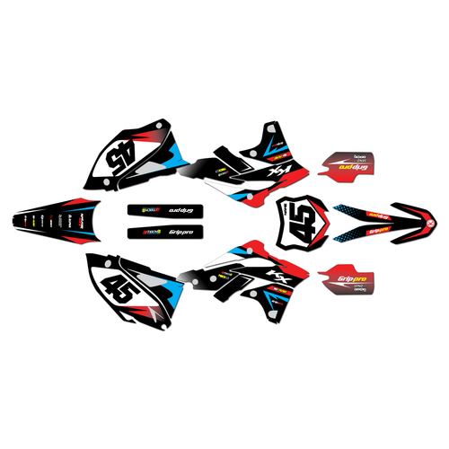 kawasaki kx250f graphics kit 2013-2016 division series red