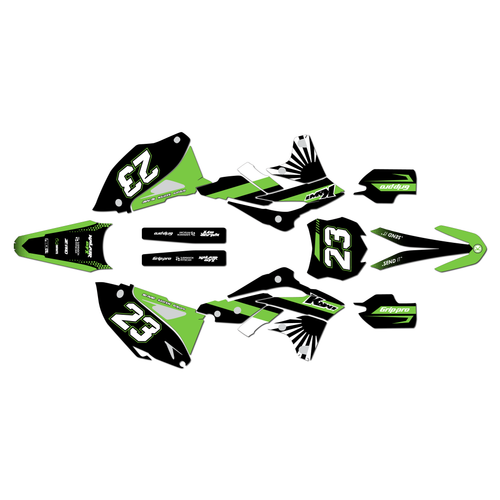 kawasaki kx250f graphics kit 2013-2016 fh series green