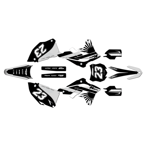 kawasaki kx250f graphics kit 2013-2016 fh series white