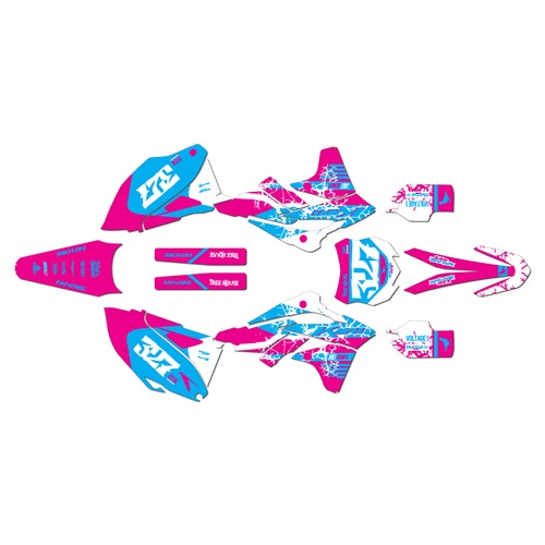 kawasaki kx250f graphics kit 2013-2016 rail series magenta