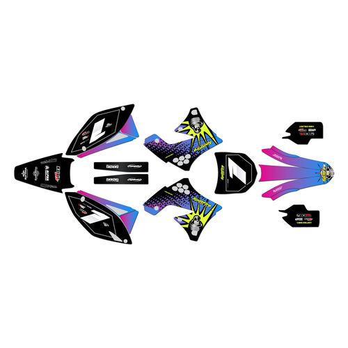 kawasaki kx250f graphics kit 2009-2012 lancaster series lime