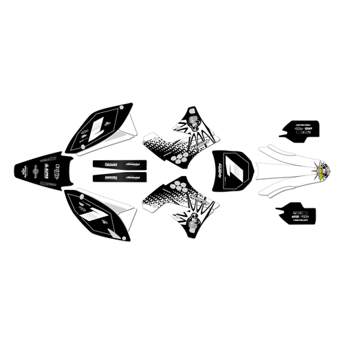 kawasaki kx250f graphics kit 2009-2012 lancaster series white