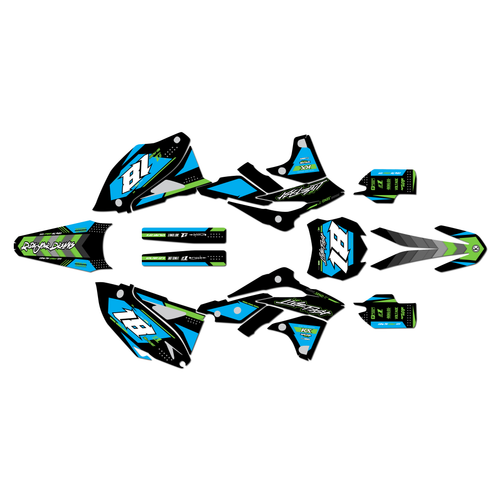 kawasaki kx250f graphics kit 2013-2016 rebel series cyan