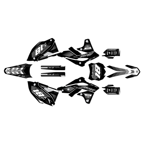 kawasaki kx250f graphics kit 2013-2016 rebel series white