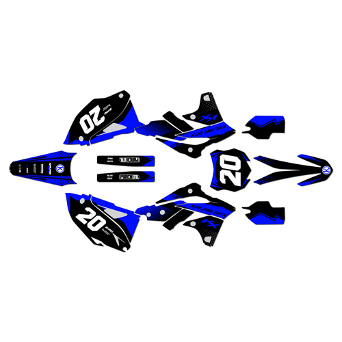 kawasaki kx250f graphics kit 2013-2016 spear series blue
