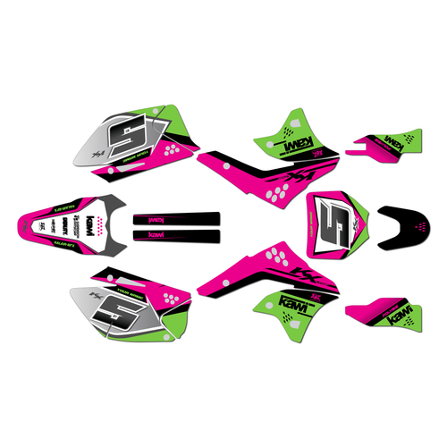 kawasaki kx250f graphics kit 2006-2008 venom series magenta