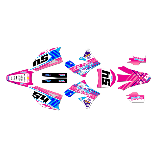 kawasaki kx250f graphics kit 2009-2012 split series pink