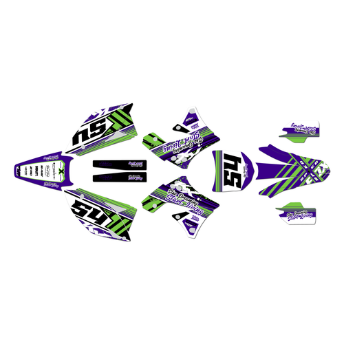 kawasaki kx250f graphics kit 2009-2012 split series purple