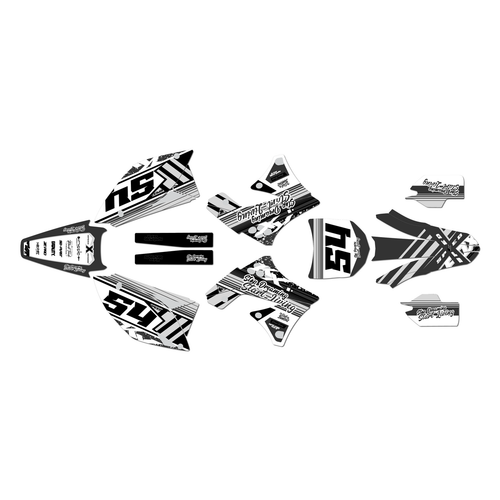 kawasaki kx250f graphics kit 2009-2012 split series white